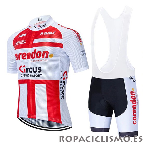 2019 Maillot Corendon Circo Tirantes Mangas Cortas Rojo Blanco